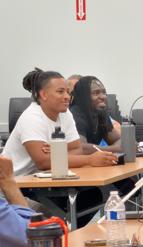 Chiropractic students learning together in a Life University classroom